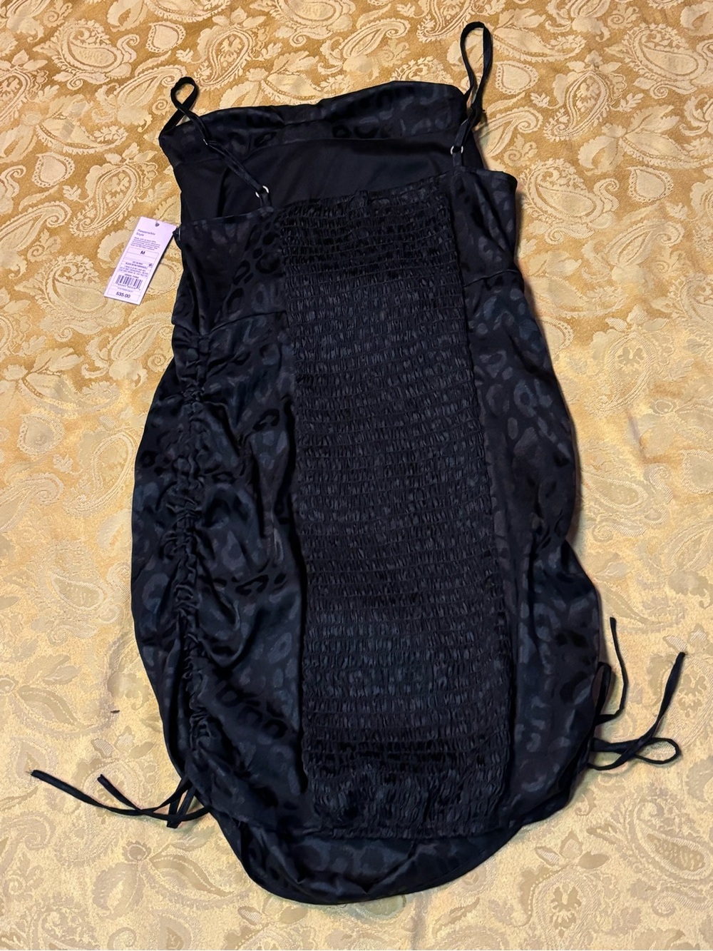 Wild Fable Black Satin Leopard Print Slip Dress - Picture 7 of 7